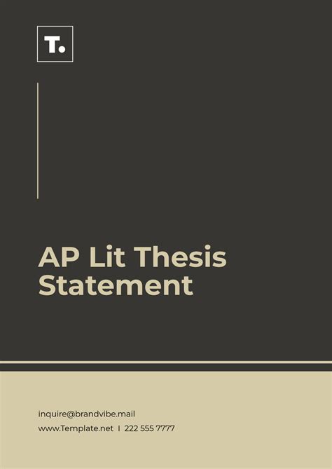 AP Lit Thesis Template