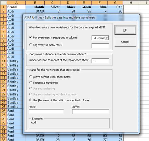 ASAP Utilities Split Feature