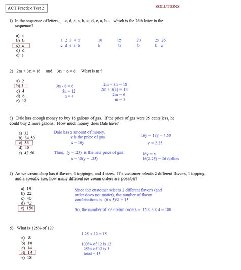 ASVAB Math Problems and Solutions