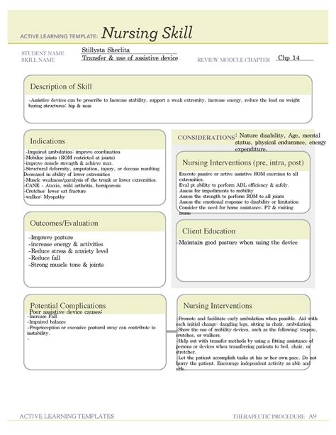 ATI Nursing Skill Templates