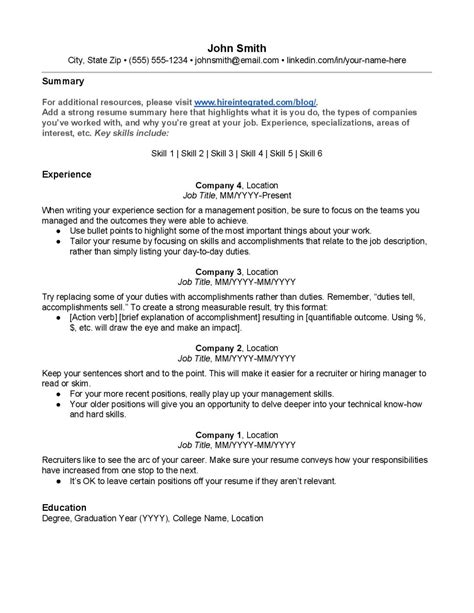 Example of an ATS-Friendly Resume Template