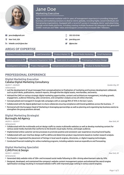 Example of an ATS Resume Template