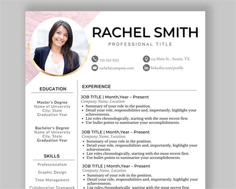 ATS Resume Template Canva Example 2