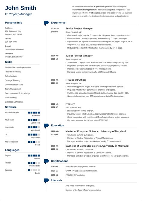 ATS Resume Template Example 10