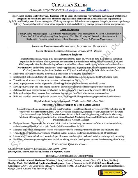 ATS Resume Template Example 2