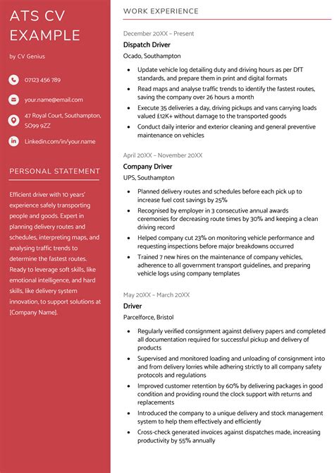 ATS Resume Template Example