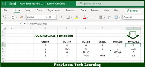 AVERAGEA function