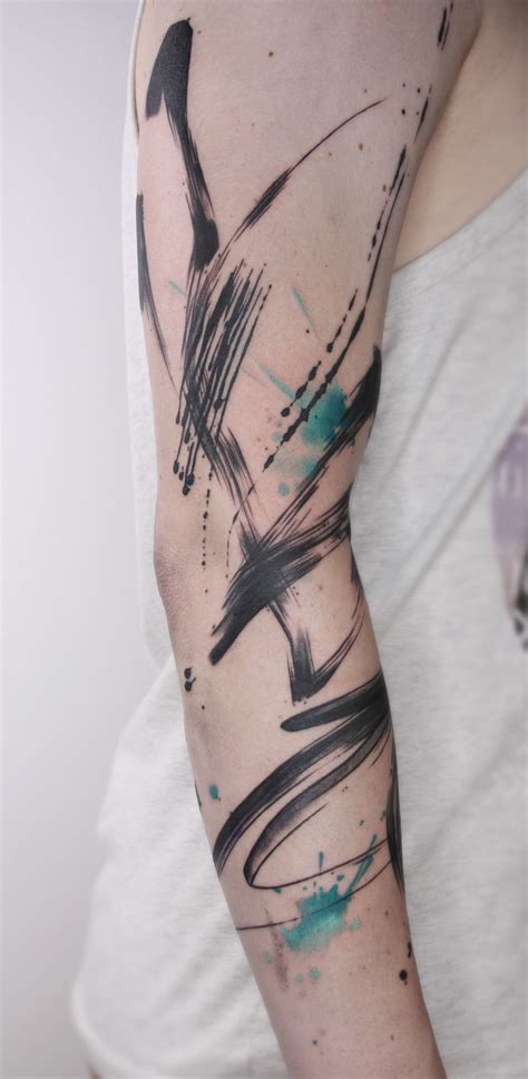 Abstract Forearm Sleeve Tattoos