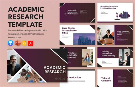 Academic Research Presentation Template by SlideModel