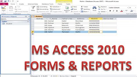 Access Forms and Reports