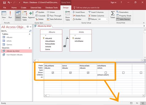 Access Query Design