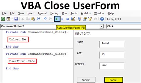 Access VBA Form Close Method