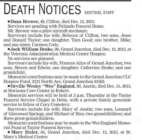 Accessing Union Bulletin Obituaries