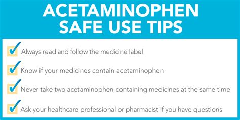 A warning label about acetaminophen overdose