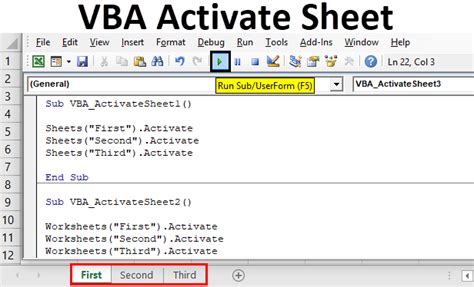 Activate Worksheet VBA