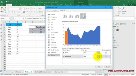 Add Benchmark Line in Excel