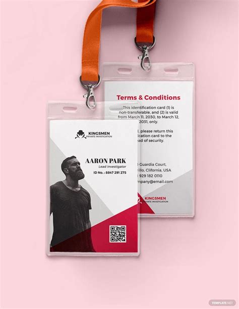 Adobe Illustrator Detective ID Card Template