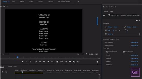 Adobe Premiere Pro Credit Template