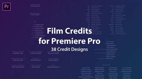 Adobe Premiere Pro Credit Template Free