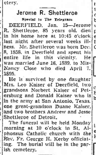 Adrian Daily Telegram Obituaries Archive