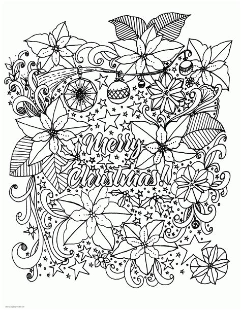 Adult Christmas Coloring Pages