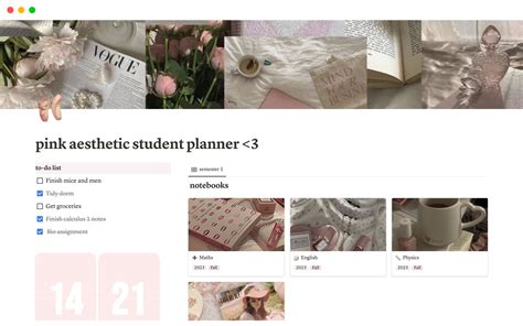 Aesthetic Free Notion Templates For Students