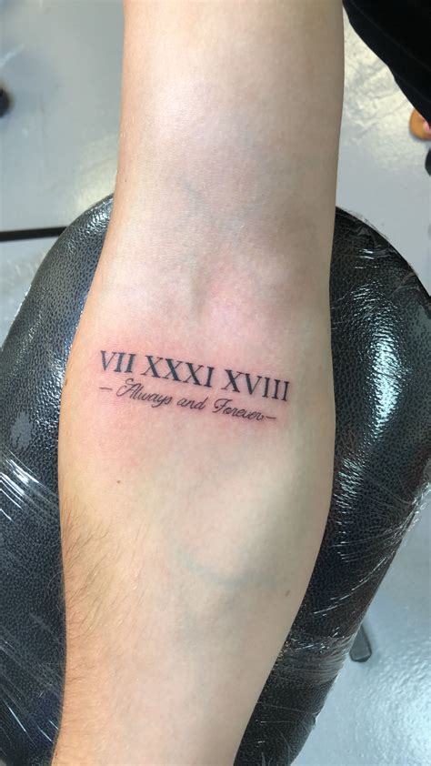 Aftercare of Roman Numerals Tattoos