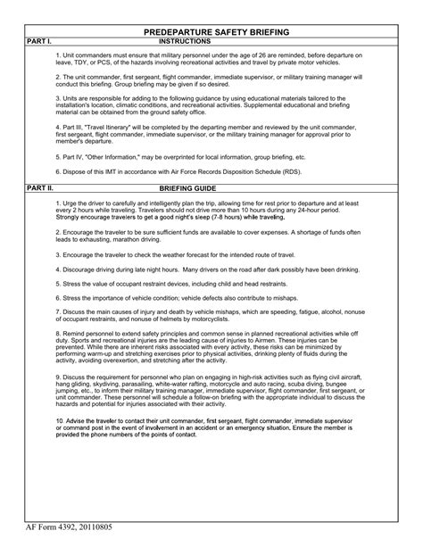 Air Force Briefing Template Structure