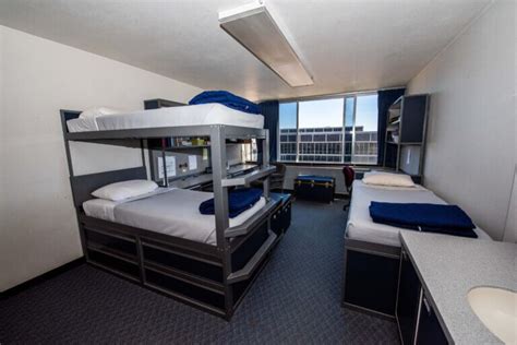 Amenities and services available in an Air Force dorm room