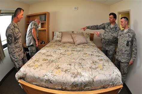 Security measures in an Air Force dorm room