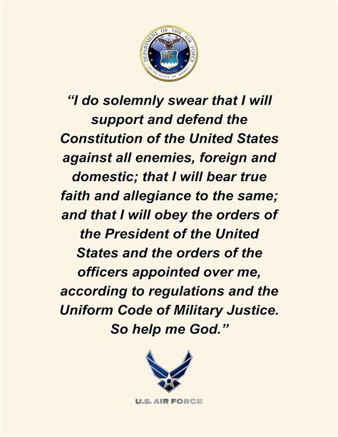 Air Force Enlistment Oath Meaning