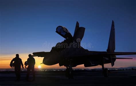 Air Force Fighter Pilots Sunset Flight