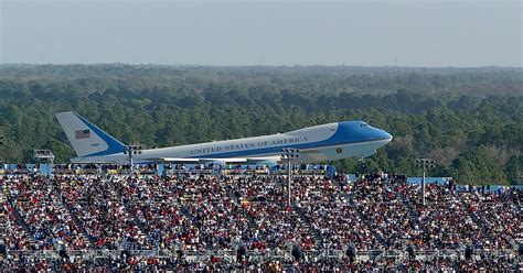 Air Force One Flying Over the Ocean