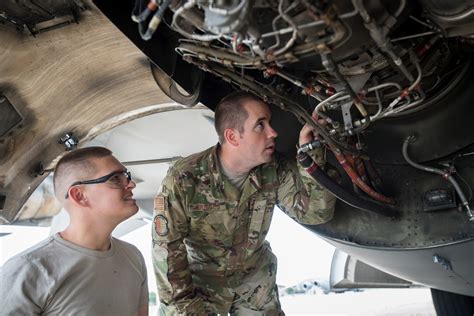 Air Force Plane Mechanic Working