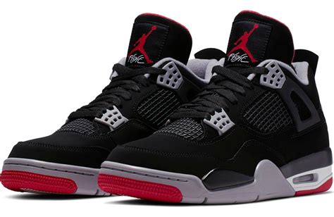 Air Jordan 4 Black Red Sneakers