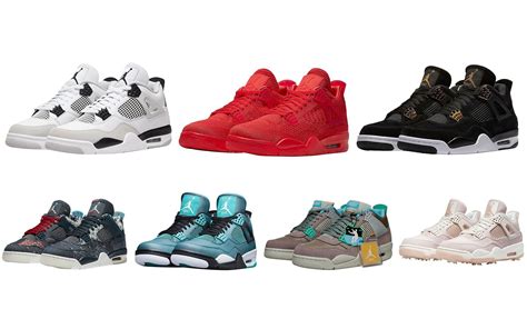 Air Jordan 4 Colorways Comparison