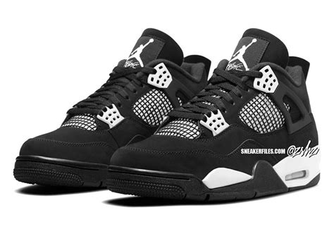 Air Jordan 4 White Black Sneakers