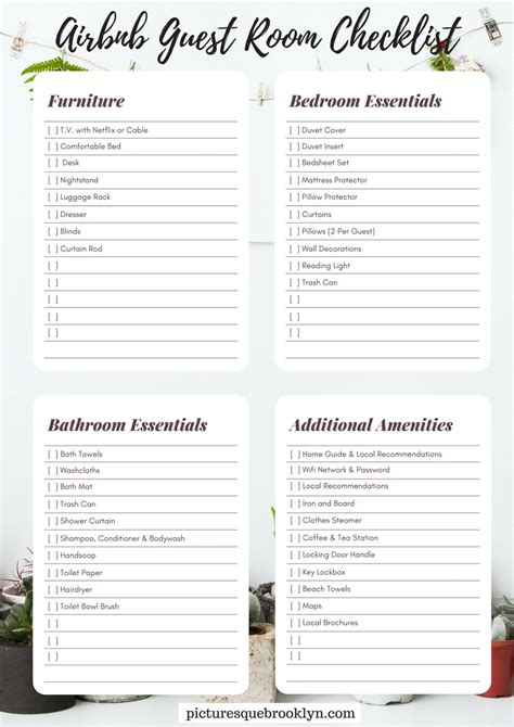 Airbnb Checklist Template For Hosts