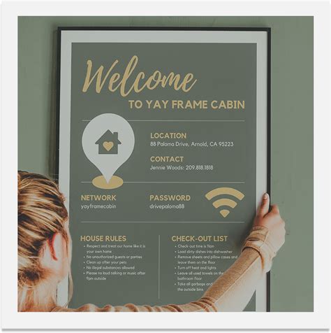 Airbnb Welcome Sign Example