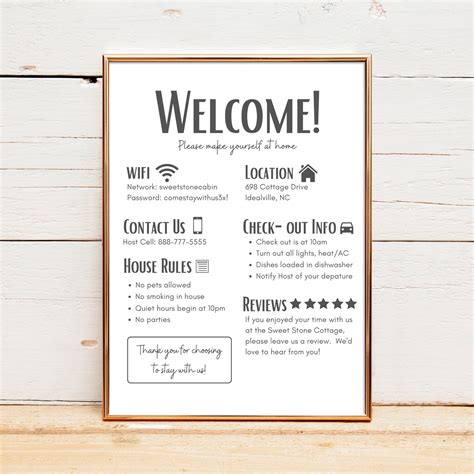 Airbnb Welcome Sign Example 6