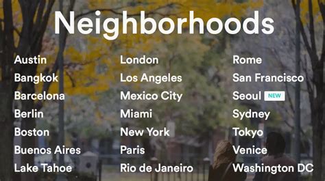 Airbnb neighborhood guide example