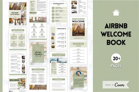 Airbnb welcome book template example