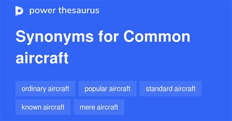 Aircraft Synonyms