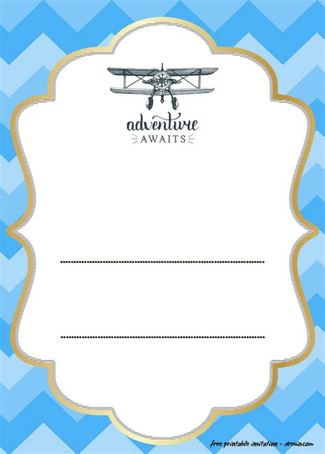 Airplane Invitation Template 10