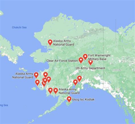 Alaska Military Bases Map