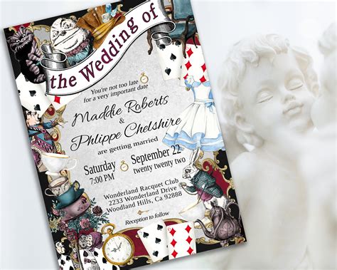 Alice in Wonderland Wedding Invitations