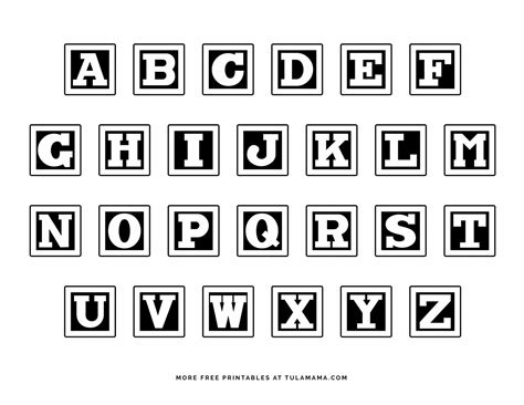 Alphabet Block Letters Template