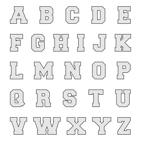 Alphabet Block Letters Template Cursive 4