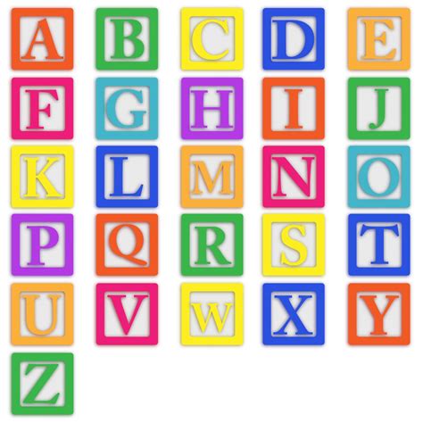 Alphabet Block Letters Template Fancy 8