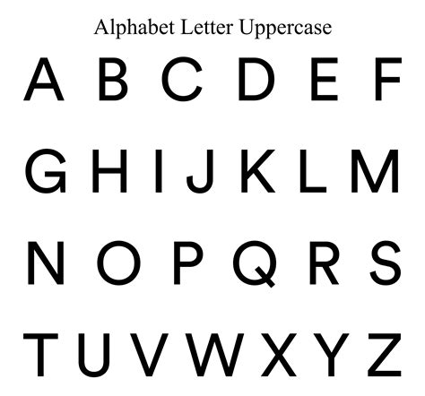 Alphabet Block Letters Template Uppercase 5